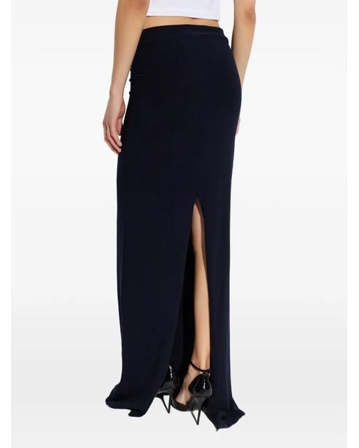 DSquared² Blue Slit Maxi Skirt