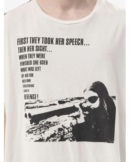 Marking Distance Gray One Eye Graphic-Print T-Shirt for men