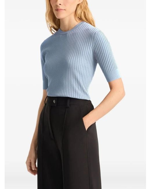 Fusalp Blue Jadou Ribbed Short-Sleeves T-Shirt