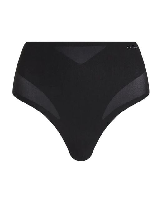 Calvin Klein Black Logo Sheer Briefs