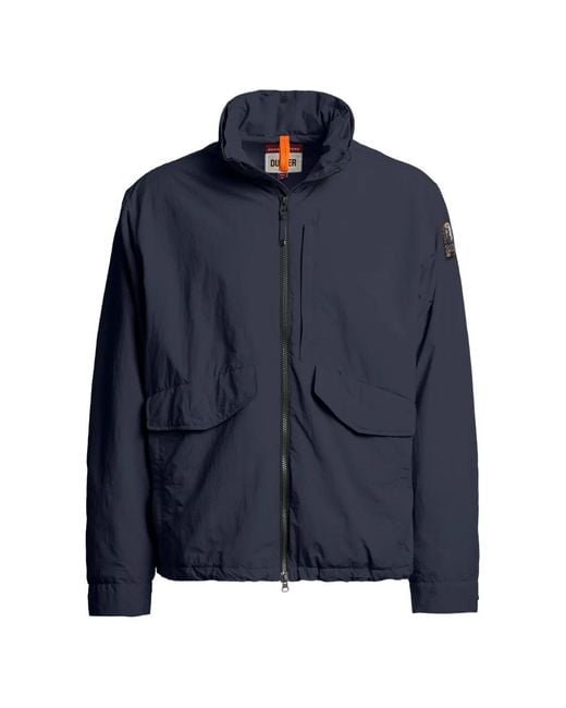 Parajumpers Blue Kuntrell Zip-Up Pocketed Jacket for men