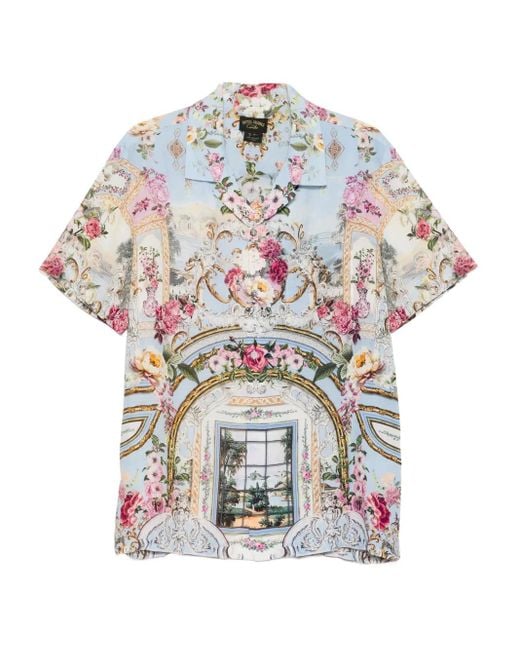 Camilla White Floral Baroque-Print Shirt for men