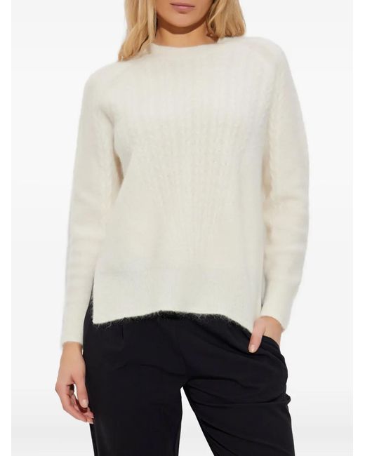 AllSaints White Kit Cable-Knit Jumper