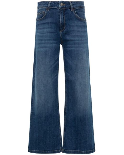 Liu Jo Blue Ausgestellte Cropped-Jeans