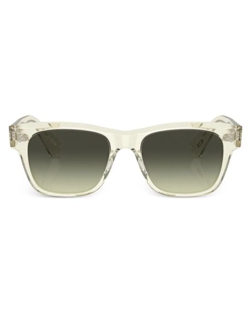 Oliver Peoples Green Birell Square-Frame Sunglasses