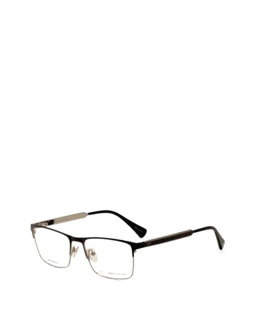 John Varvatos White Rectangle-Frame Glasses for men