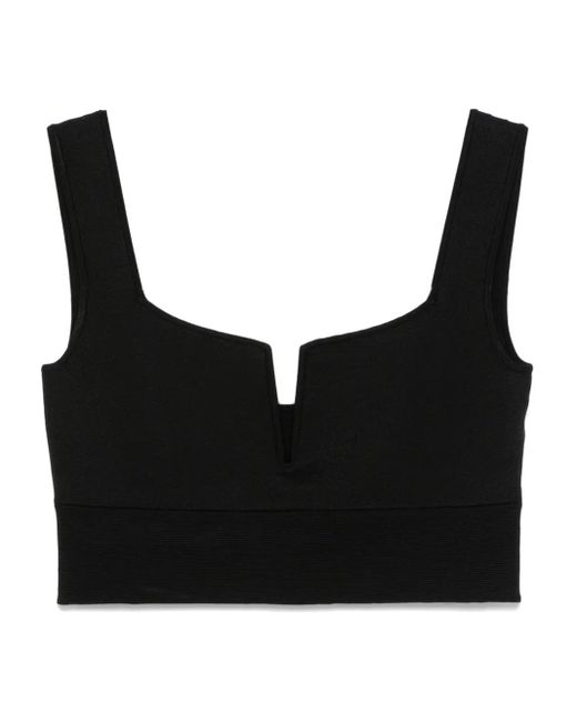 Galvan Freya クロップドトップ Black
