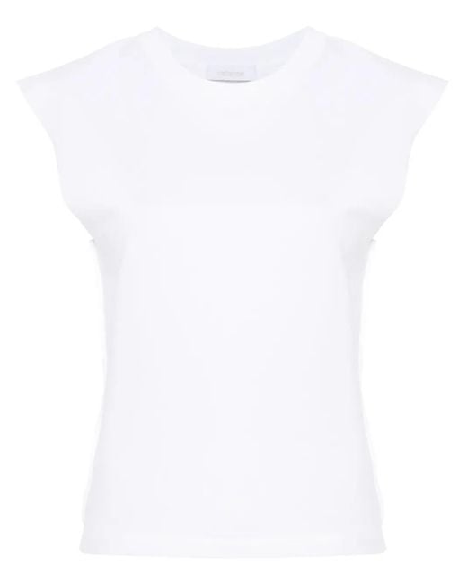 Rabanne White Chain-Detail Cotton T-Shirt