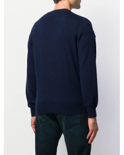 Pull Classique Brunello Cucinelli pour homme en coloris Blue