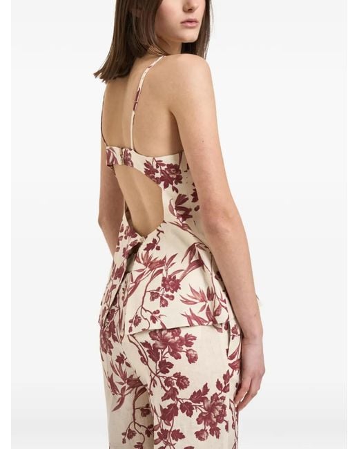 Semicouture Pink Floral-Print Top