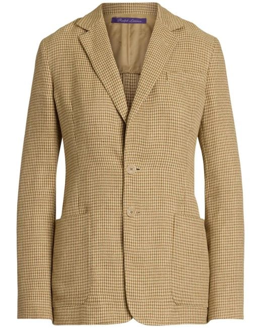 Ralph Lauren Natural Hailey Tweed Blazer