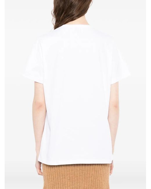 Barrie White Cashmere Patch Logo T-Shirt
