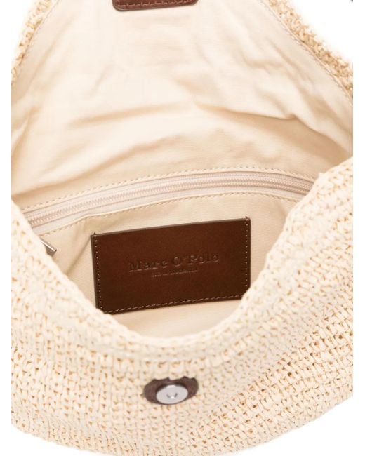 Marc O' Polo Natural Schultertasche Mit Webmuster