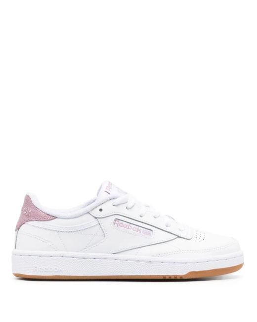 Reebok White Logo Low-Top Sneakers