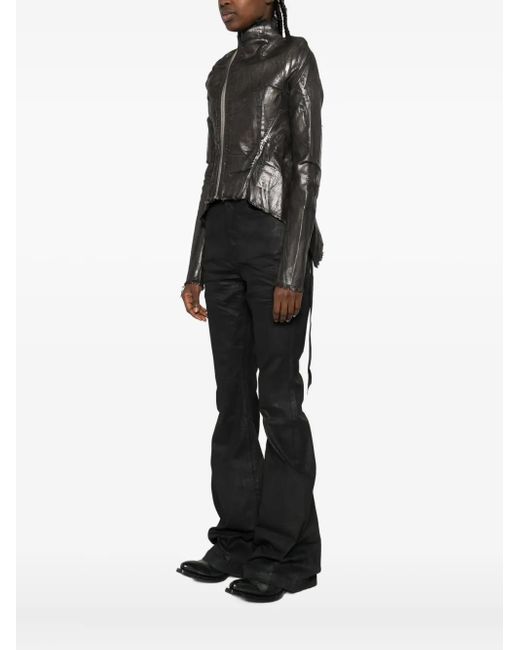 Rick Owens Black Asymmetrical Zip-Front Jacket