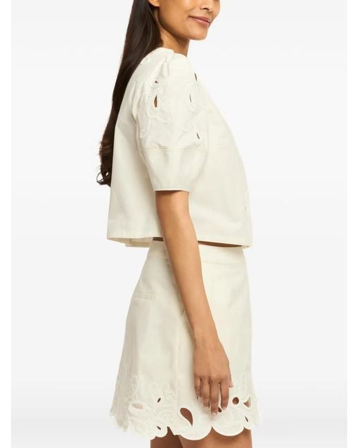 Cinq À Sept White Bellara Paisley Bloom Blouse