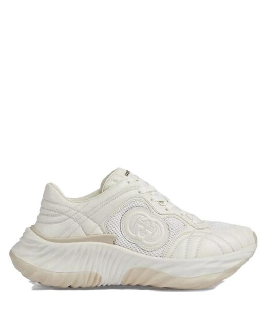 Gucci White Ripple Sneaker, Leather
