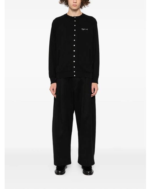 Agnes B. Black Logo-Embroidered Jacket for men