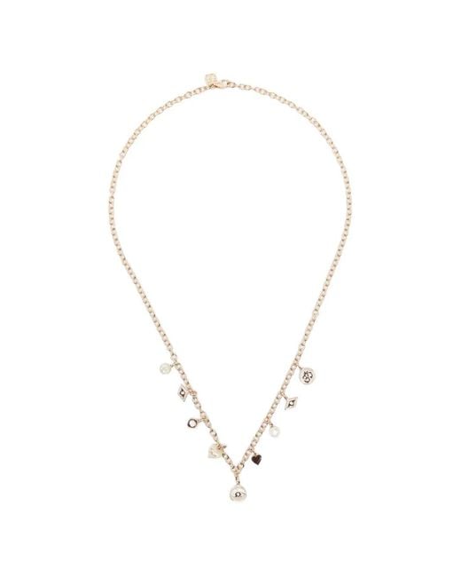 Sydney Evan White Diamond Enamel Charm Necklace