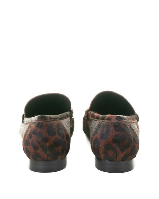 Bibi Lou Brown Leopard-Print Loafers