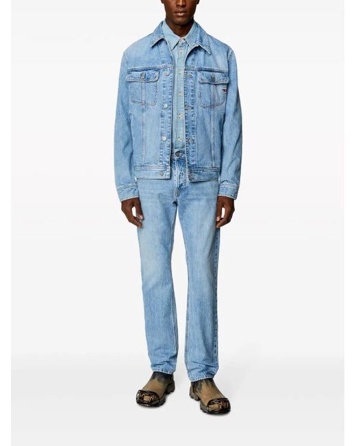 DIESEL Blue D-Barcy Denim Jacket for men