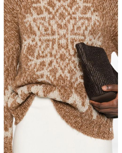Pennyblack Brown Pullover mit Schneeflocken-Motiv