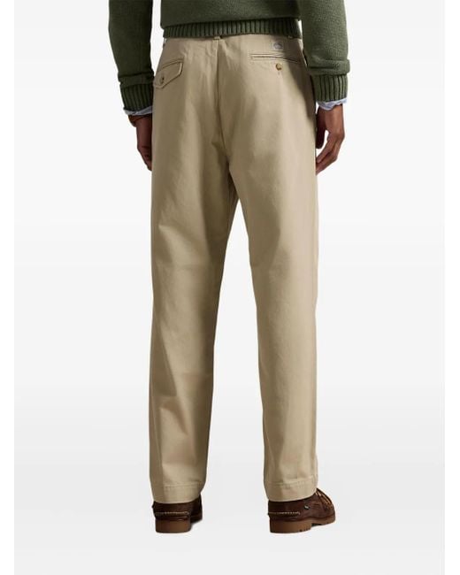 Polo Ralph Lauren Natural Pleated Twill Trousers for men