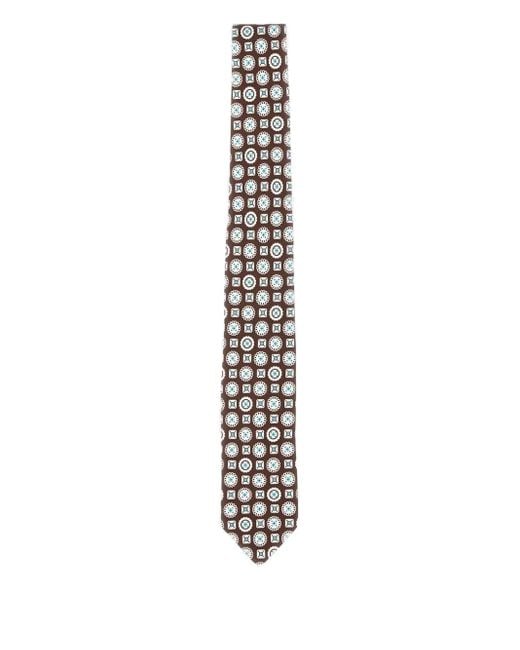 Barba Napoli White Silk Tie for men
