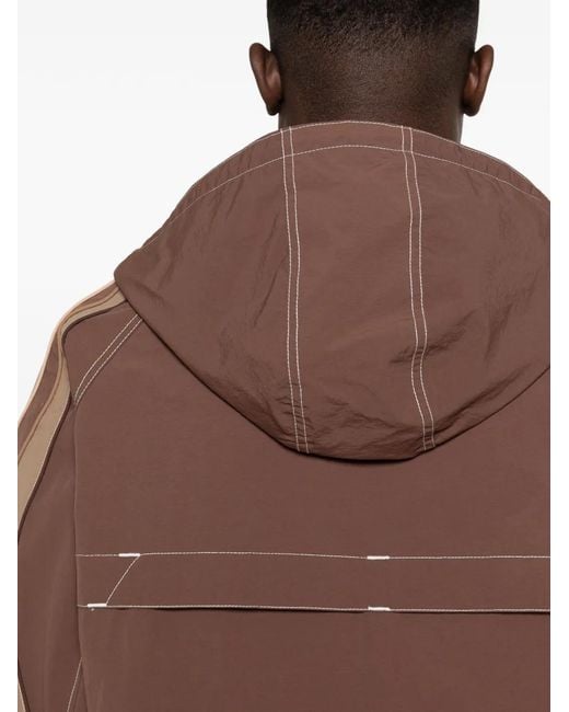 ERL Brown Hooded Panelled Jacket