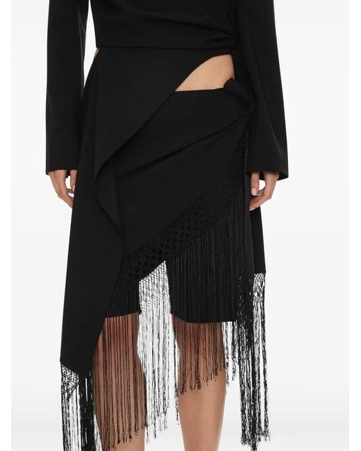 Christopher Esber Black Unravel Macramé Blazer