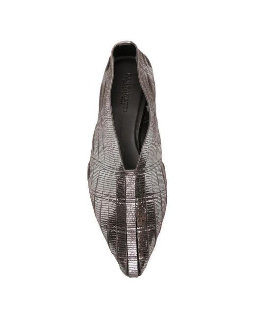 Pantanetti White Pointed-Toe Ballet Flats