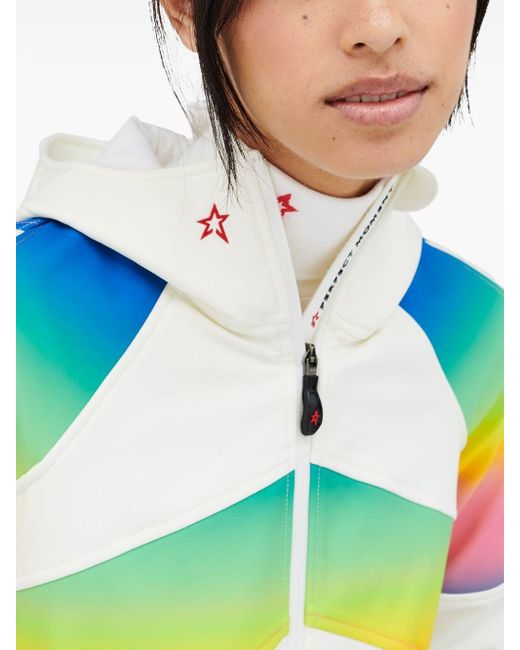 Perfect Moment White Tignes Rainbow-print Ski Suit
