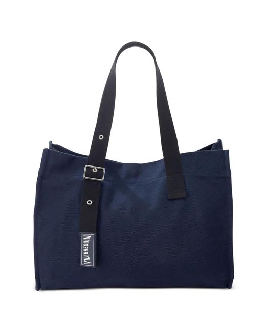 Vilebrequin Blue Bagsu Logo-Detail Shoulder Bag