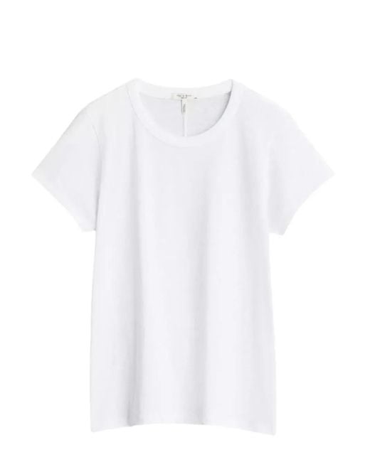 Rag & Bone White Round-Neck Short-Sleeve T-Shirt