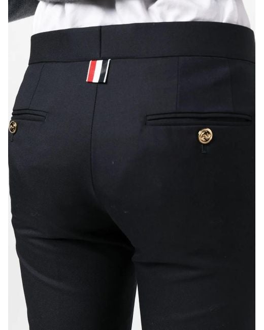 Thom Browne Blue Cropped Tailored Trousers
