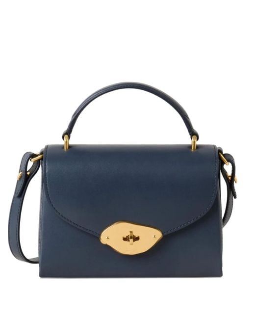 Mulberry Blue Small Lana Flap-Lock Cross Body Bag