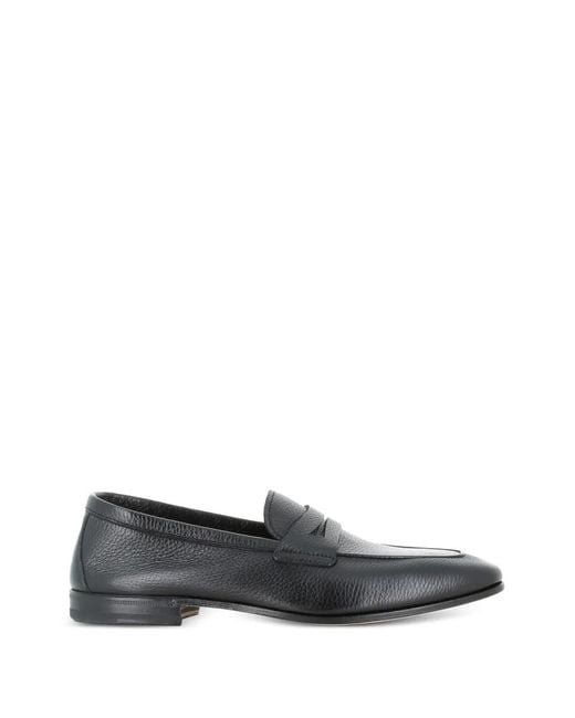 Henderson Gray Almond-Toe Loafers for men