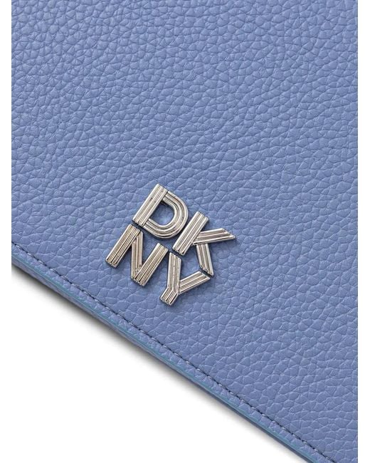 DKNY Blue Logo-Plaque Wallet