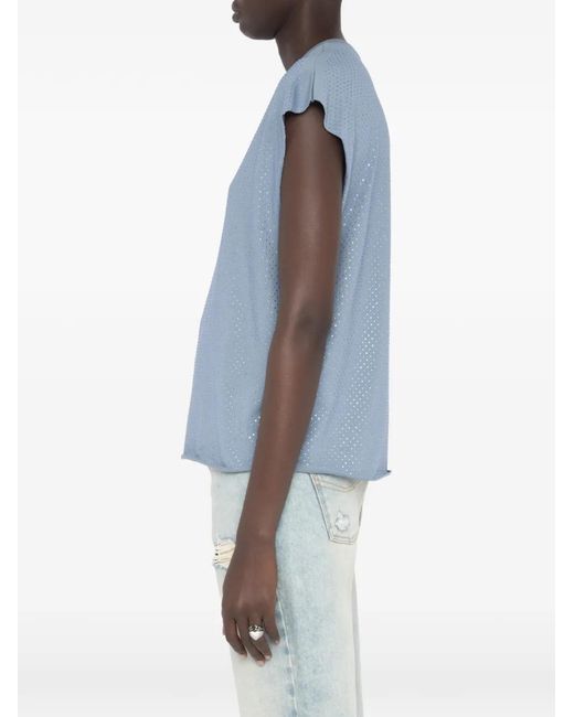 Zadig & Voltaire Blue Cloe Rhinestone T-Shirt