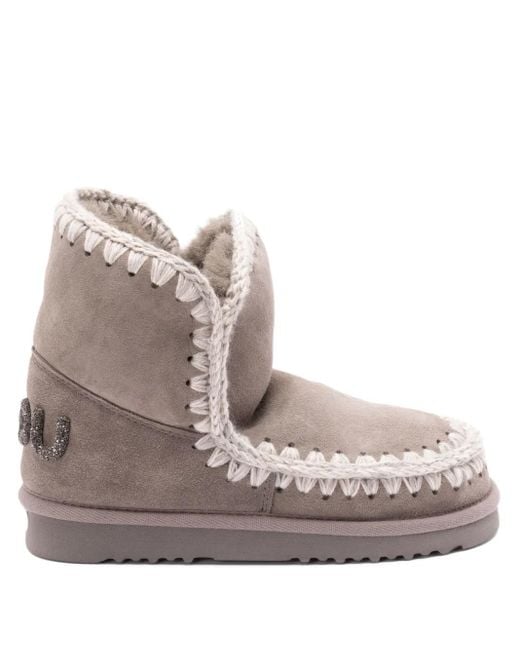 Botas con detalle de ganchillo Mou de color Brown