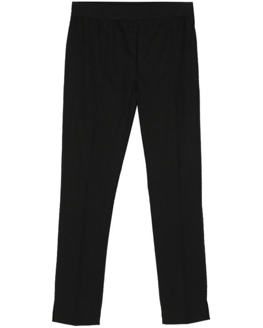 Twin Set Black Elasticated-waist Slim-cut Trousers