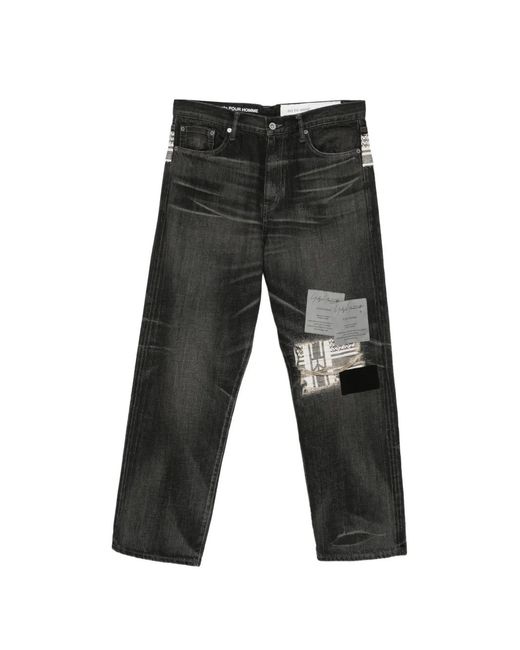 Yohji Yamamoto Gray Nh Savage Five-Pockets Jeans for men