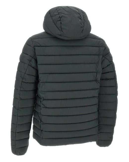 Save The Duck Gray Mito Juncus Hooded Padded Jacket for men