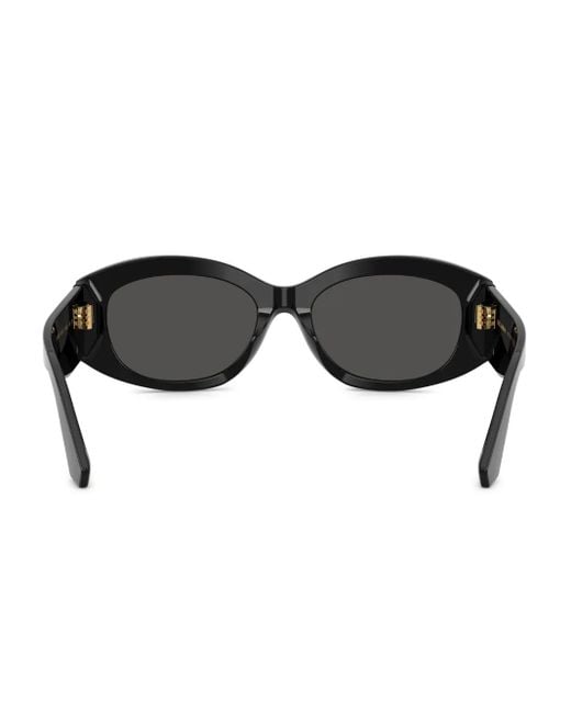 Dolce & Gabbana Black Dg Millennials Oval Sunglasses