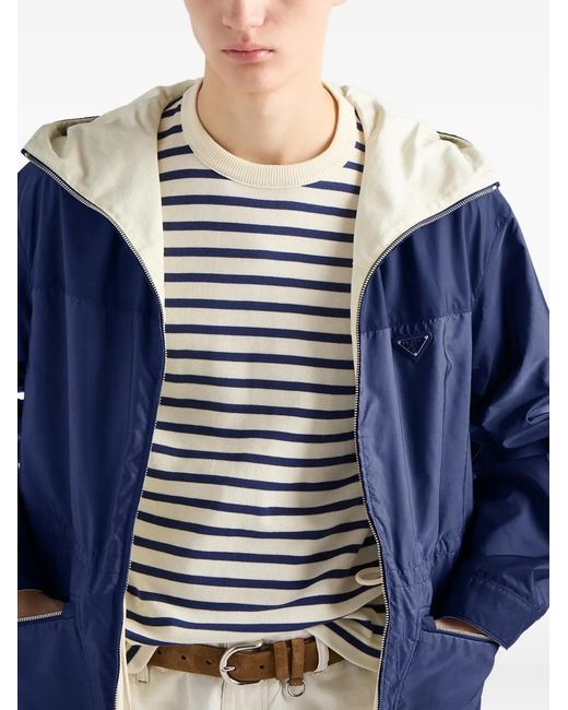 Prada Re-nylon Jacket in Blue for Men | Lyst