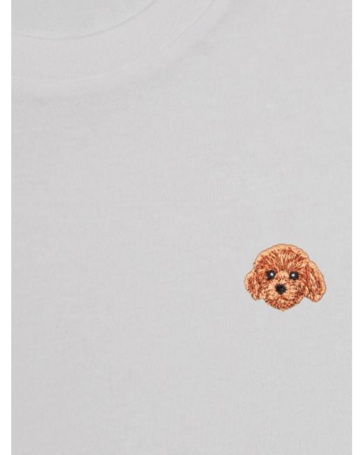 PELO FOUNDATION White Poodle Patch T-Shirt