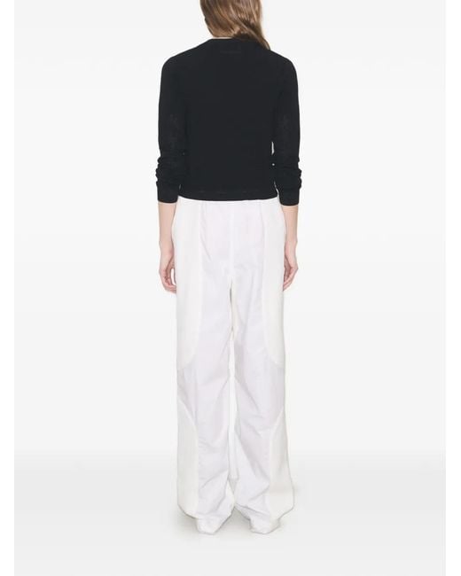 Tory Burch Black Pointelle Viscose Cardigan