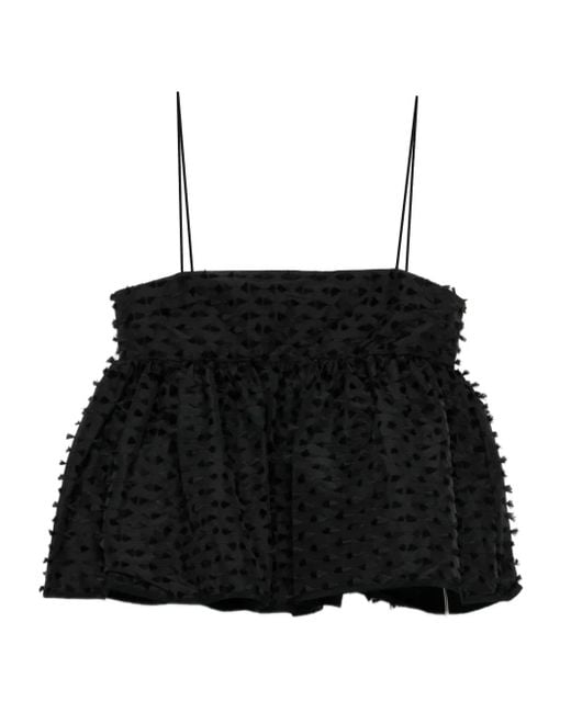 CECILIE BAHNSEN Top Met 3D-Detail in het Black