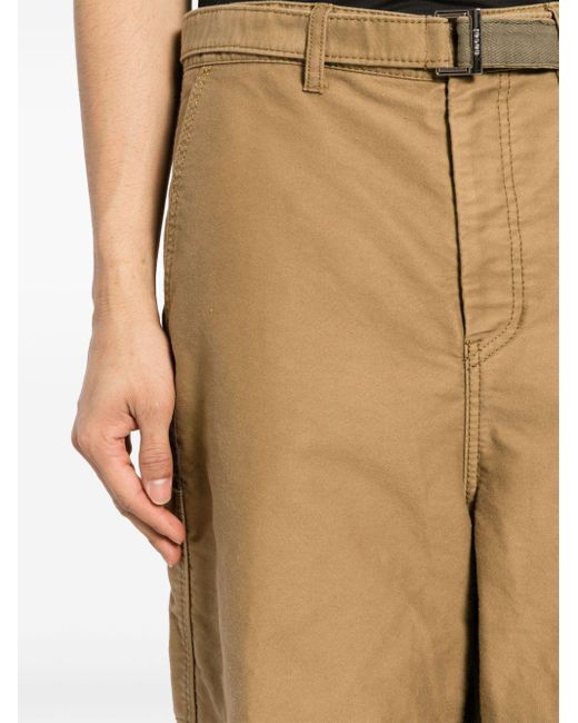 Sacai Natural Mid-rise Straight-leg Trousers for men
