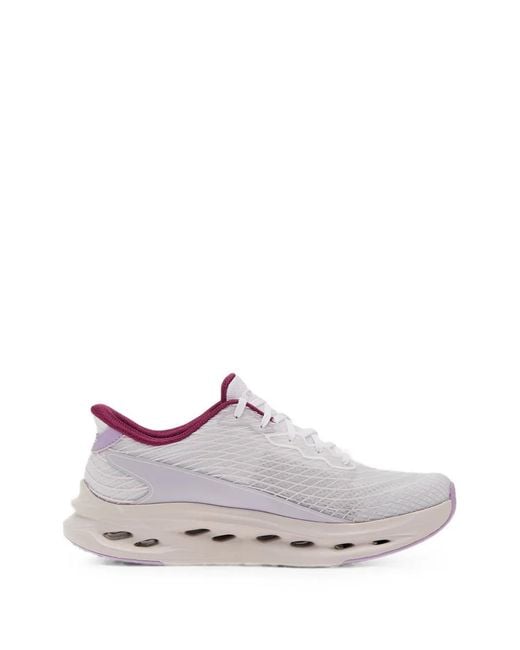 Skechers White Mesh-Texture Slip-Ins Sneakers